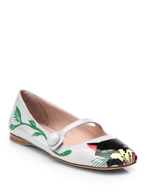 miu miu flats white|saks miu miou flats.